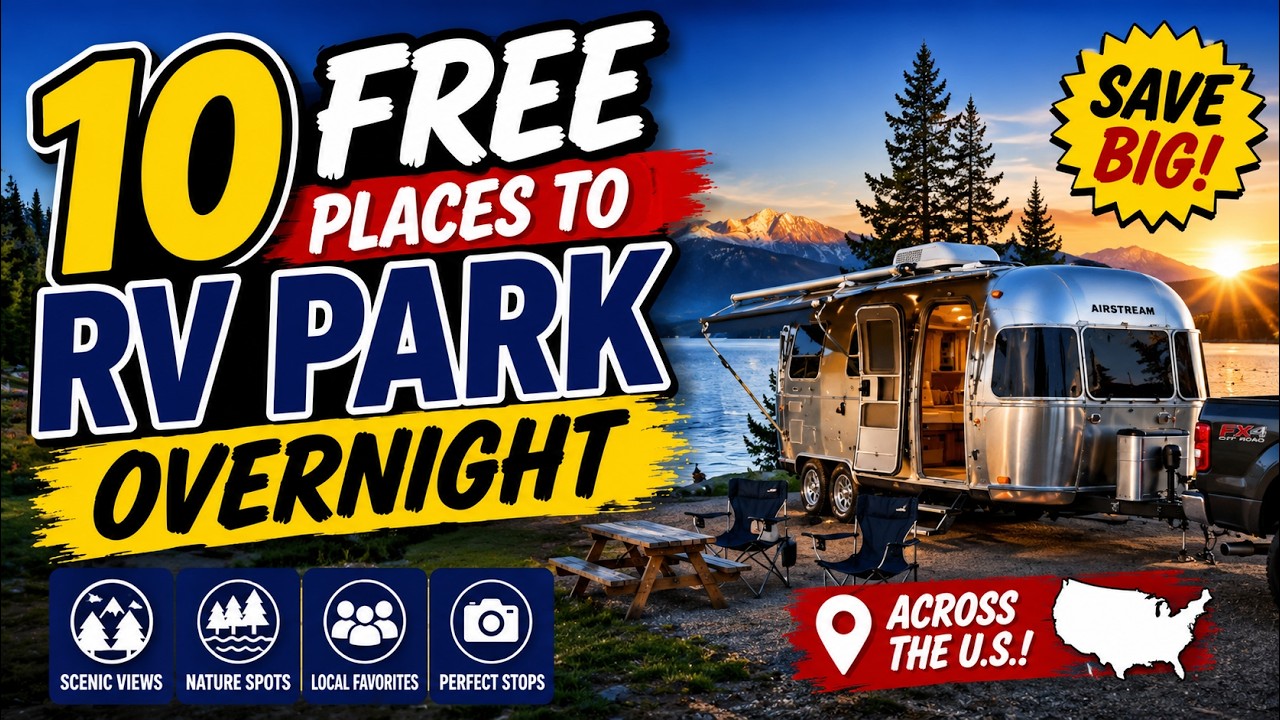 10 FREE Places to RV Park Overnight