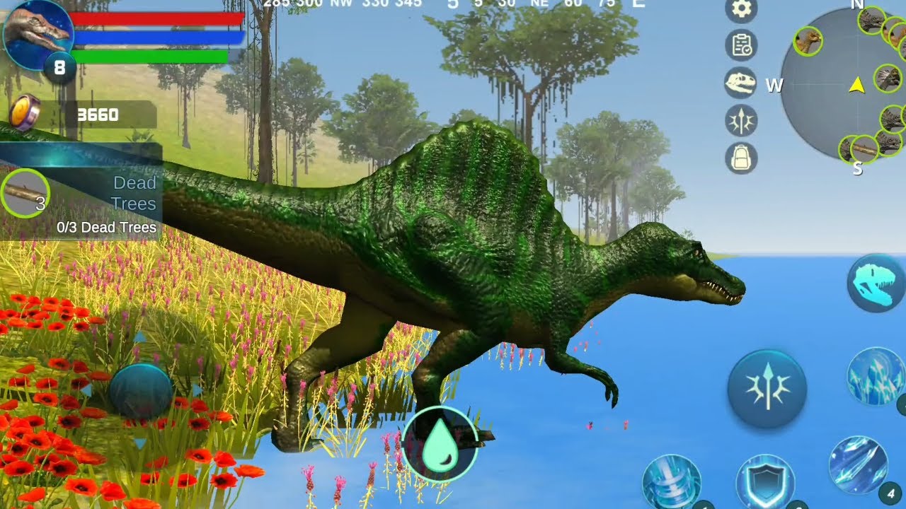 Best Dino Games - Spinosaurus Simulator Android Gameplay  Dinosaur Sim Game