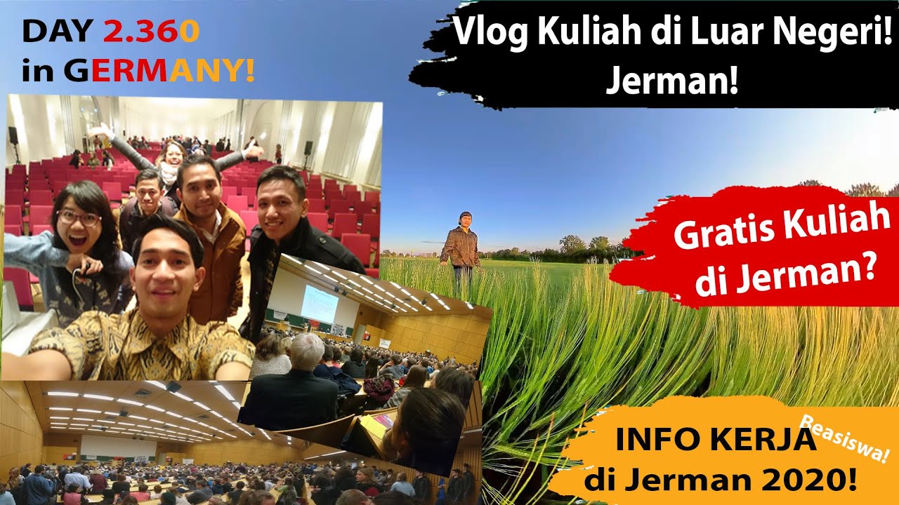 Vlog kuliah diluar negeri | gratis kuliah di jerman | vlog dijerman | informasi kerja di jerman 2020