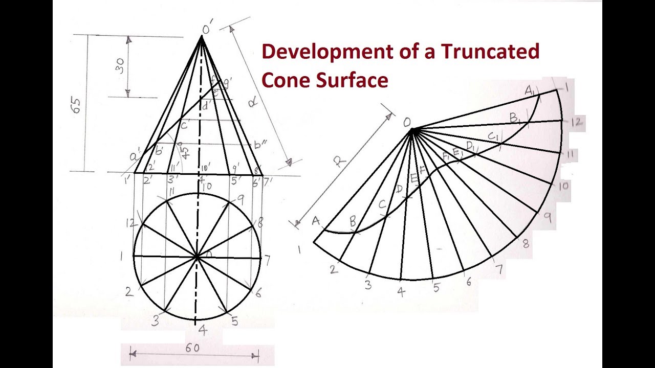 6.3a-Development of a sectioned Cone Surface