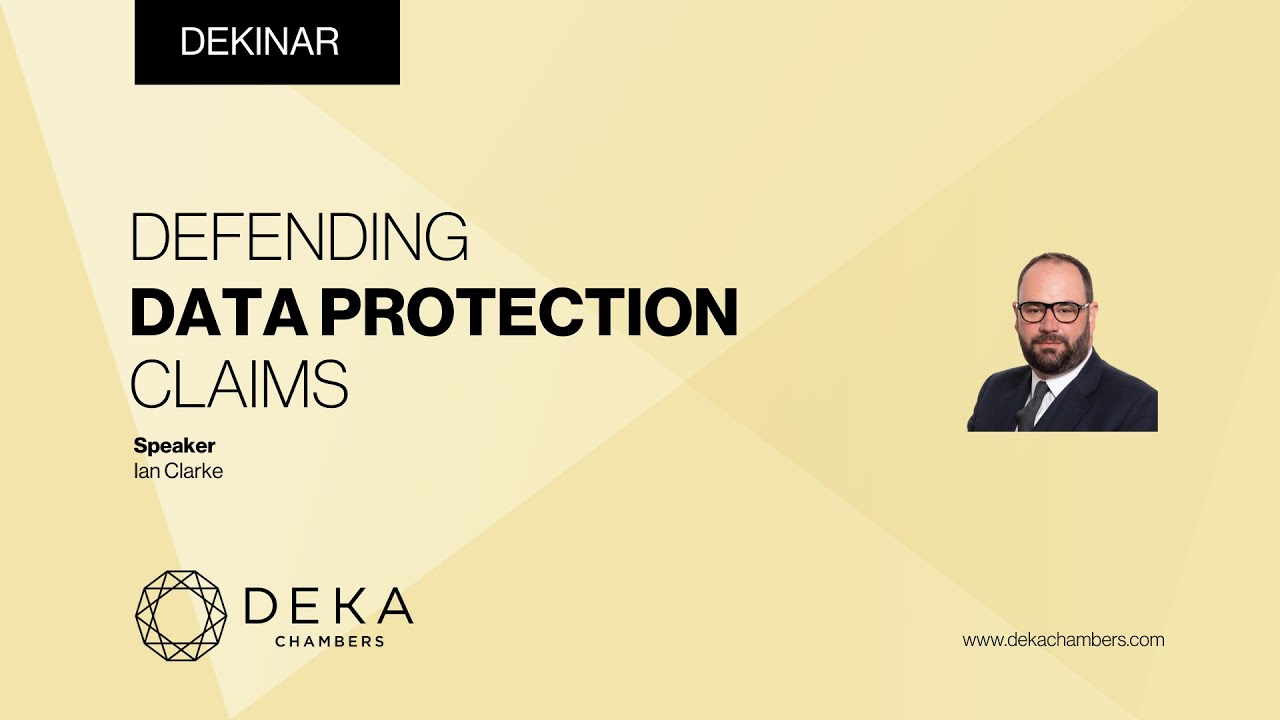 Defending Data Protection Claims