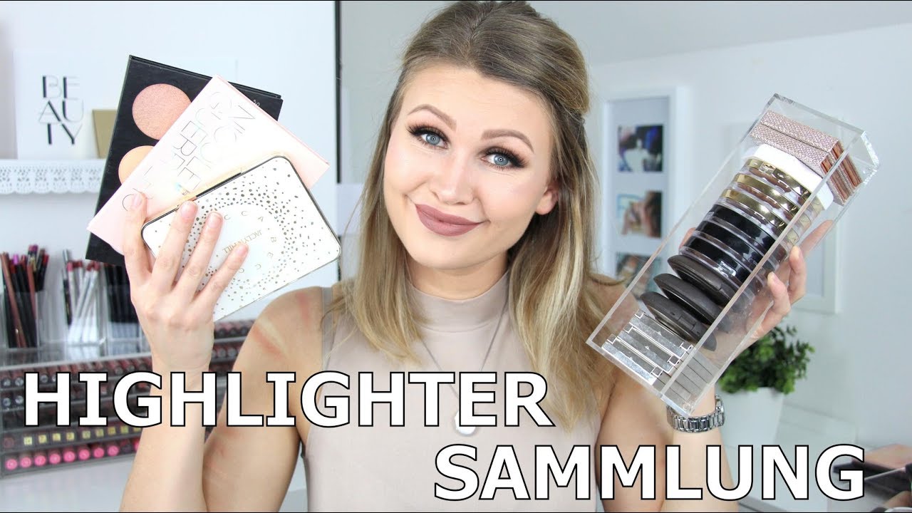 XXL HIGHLIGHTER SAMMLUNG + AUSSORTIEREN | Alle Swatches & Meinungen | à la Alena