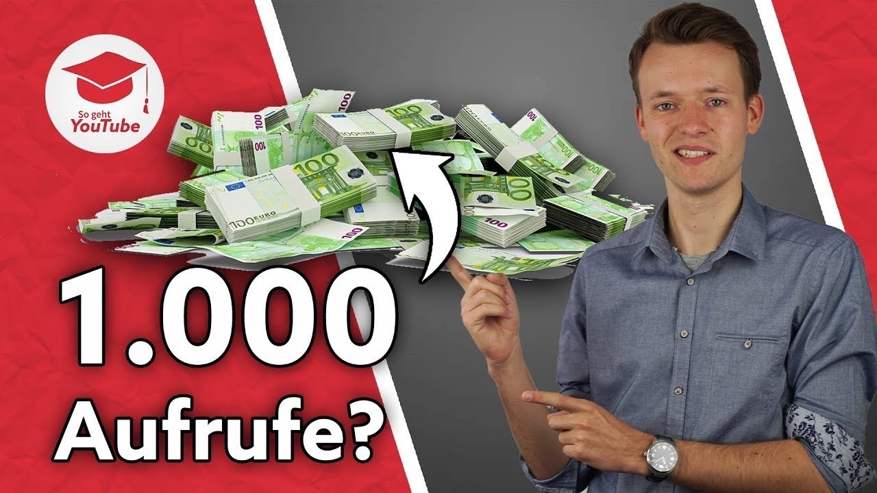 So viel Geld zahlt YouTube f&uuml;r 1.000 Aufrufe
