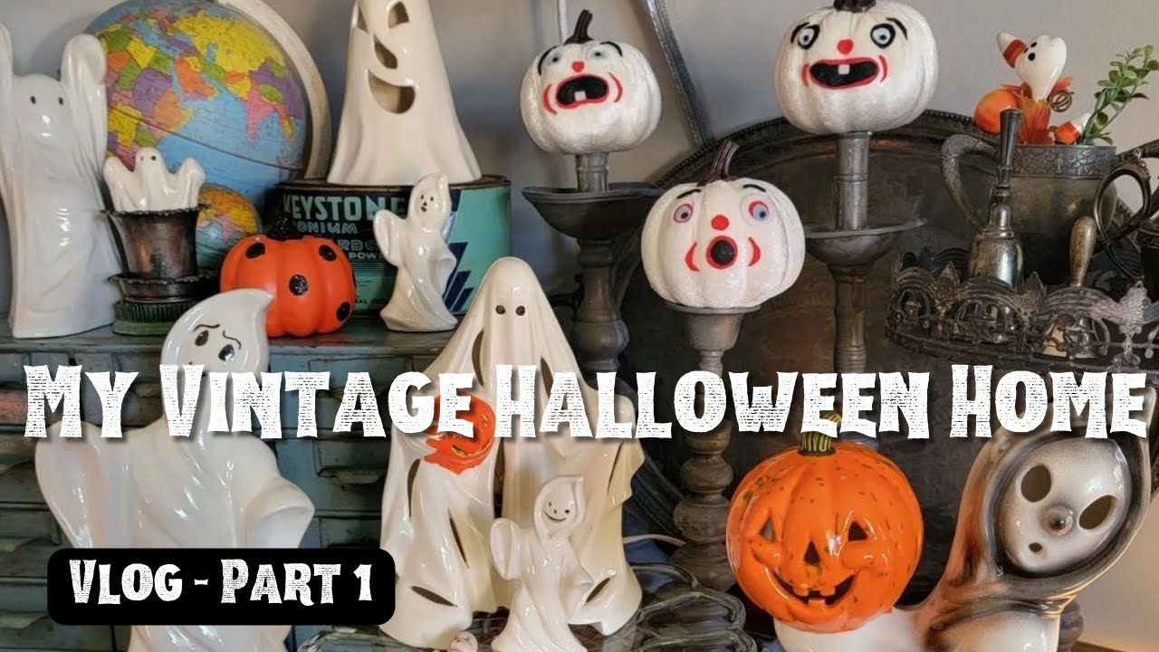 My Vintage Halloween Home Vlog PART ONE | Thrifter Junker Vintage Hunter