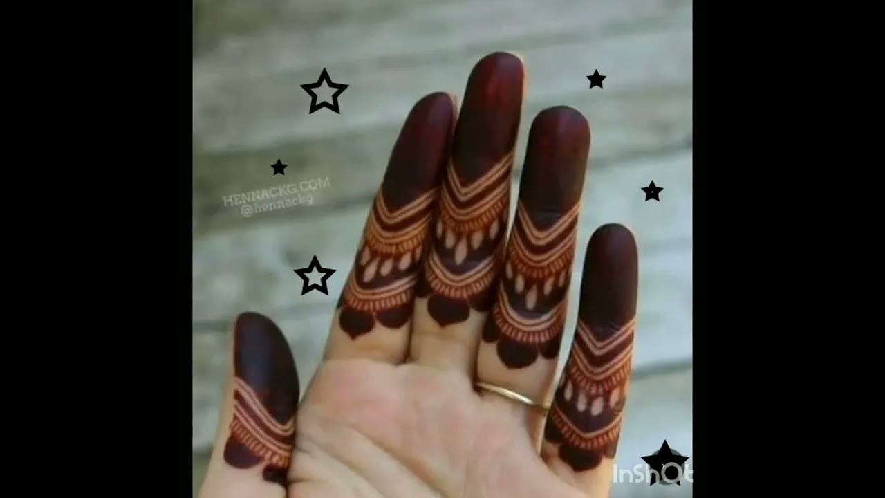 Finger mehandi design ❇️🍂☘️