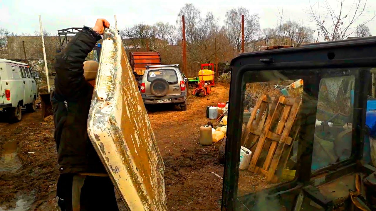 Ремонтируем крышу МТЗ на БОЛЬШОЙ кабине!