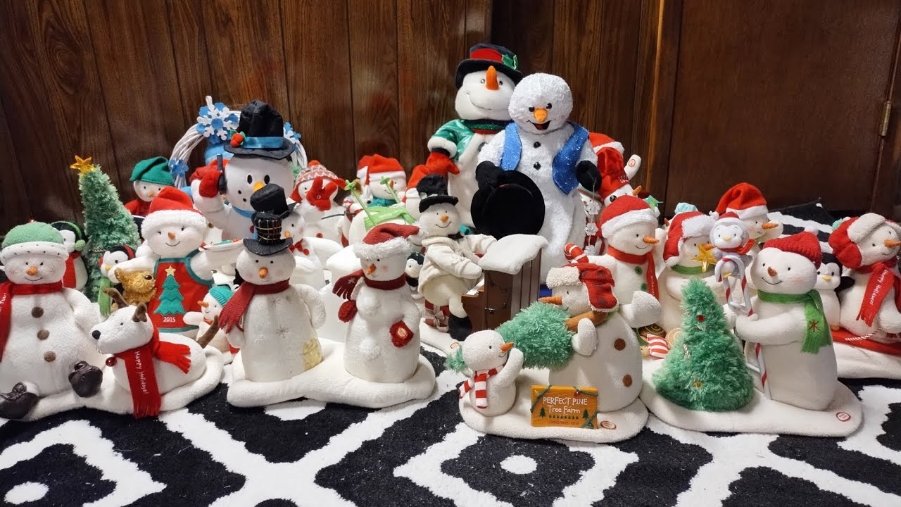 my singing animated dancing snowman collection