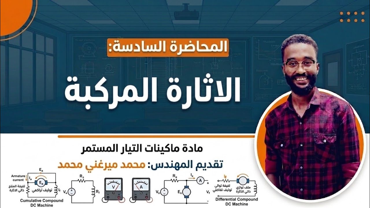 محاضرة 6 / ماكينات التيار المستمر / الاثارة المركبة القصيرة والطويلة 
