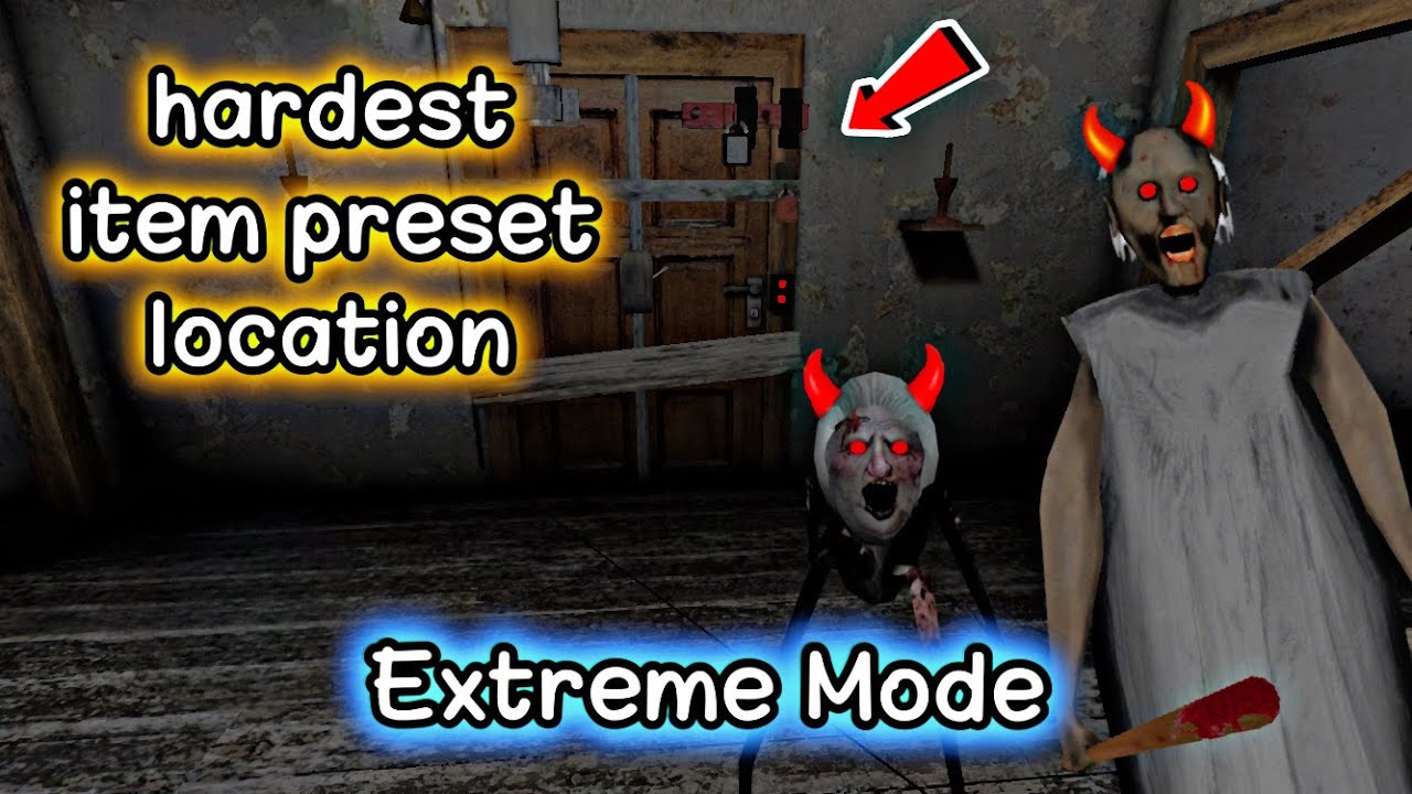 Granny v1.8 - Extreme Mode + Door Escape in The Hardest item Preset (3)