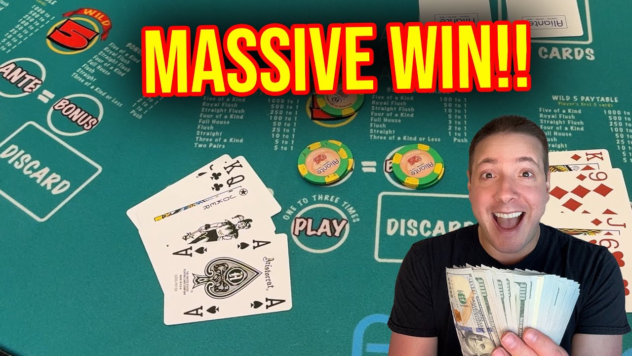 EPIC WINNING WILD 5 POKER SESSION IN LAS VEGAS!!