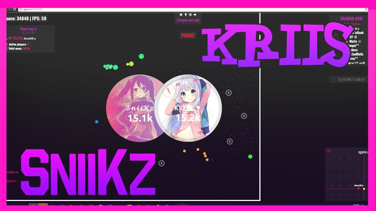 Agar.io - SniiKz & Kriiss Europe Server Takeover #24