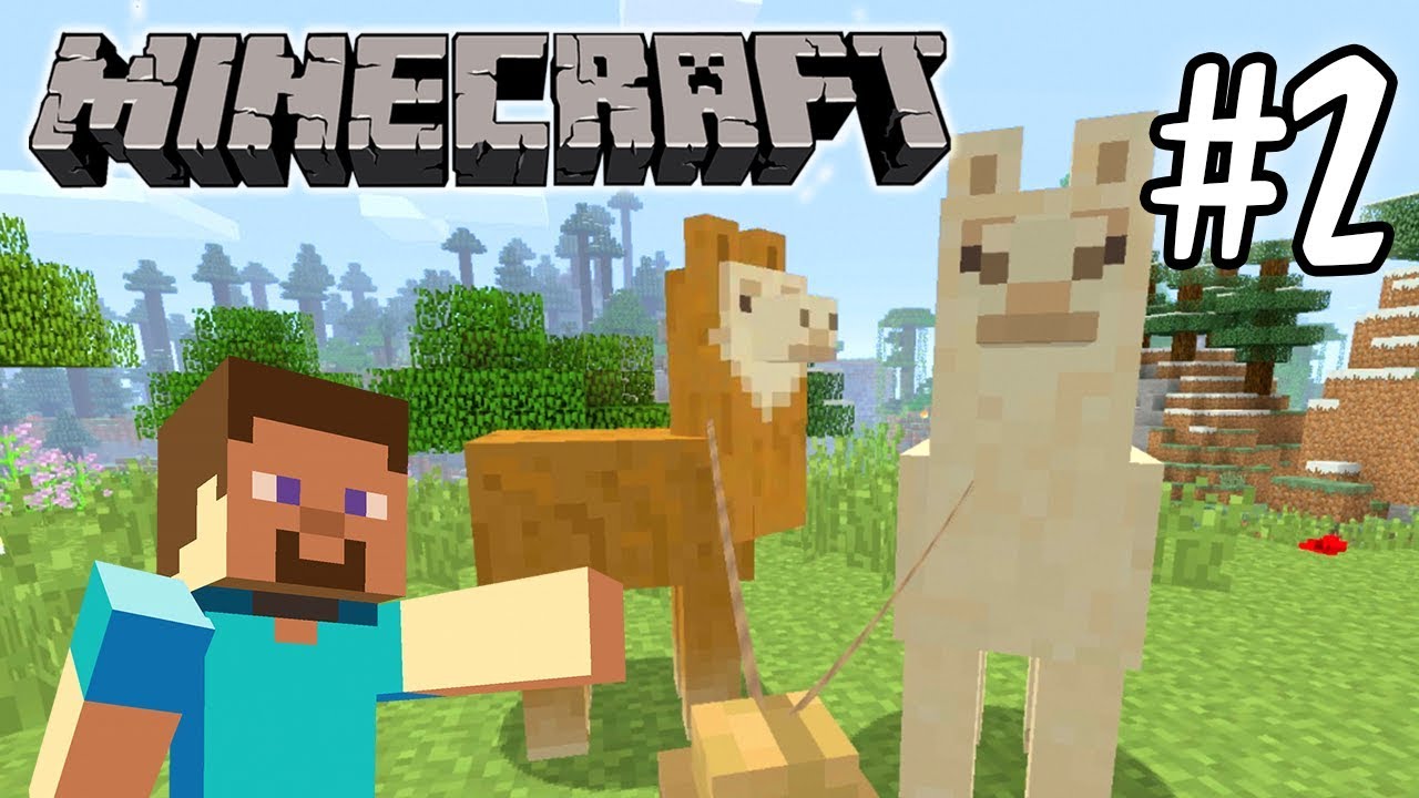 Let's Play Minecraft #2 | QUEST FOR LAMAS!!!