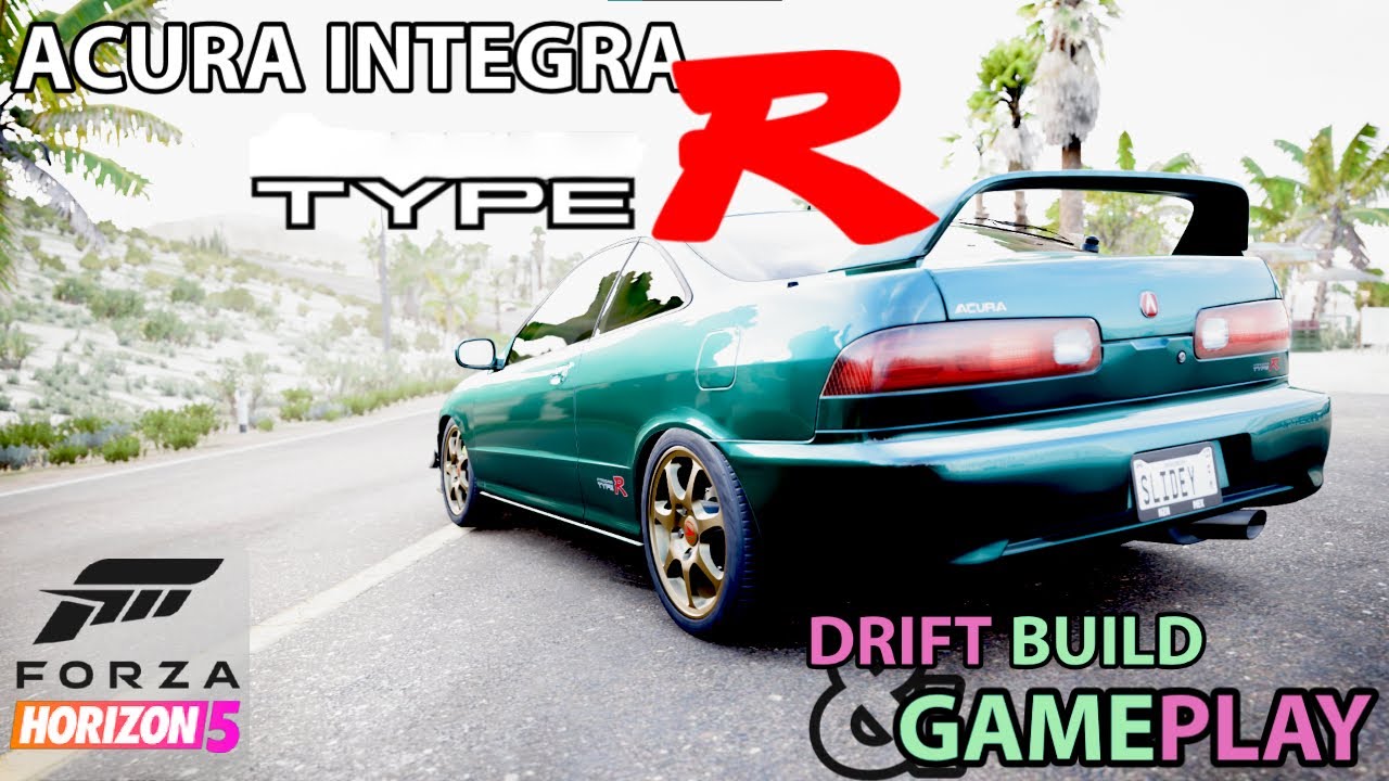 Forza Horizon 5 | Acura Integra Type R RWD drift build and gameplay - live controller steering