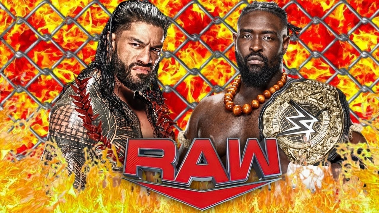 Roman Reigns vs Oba Femi WWE Raw Netflix Steel Cage - FULL MATCH