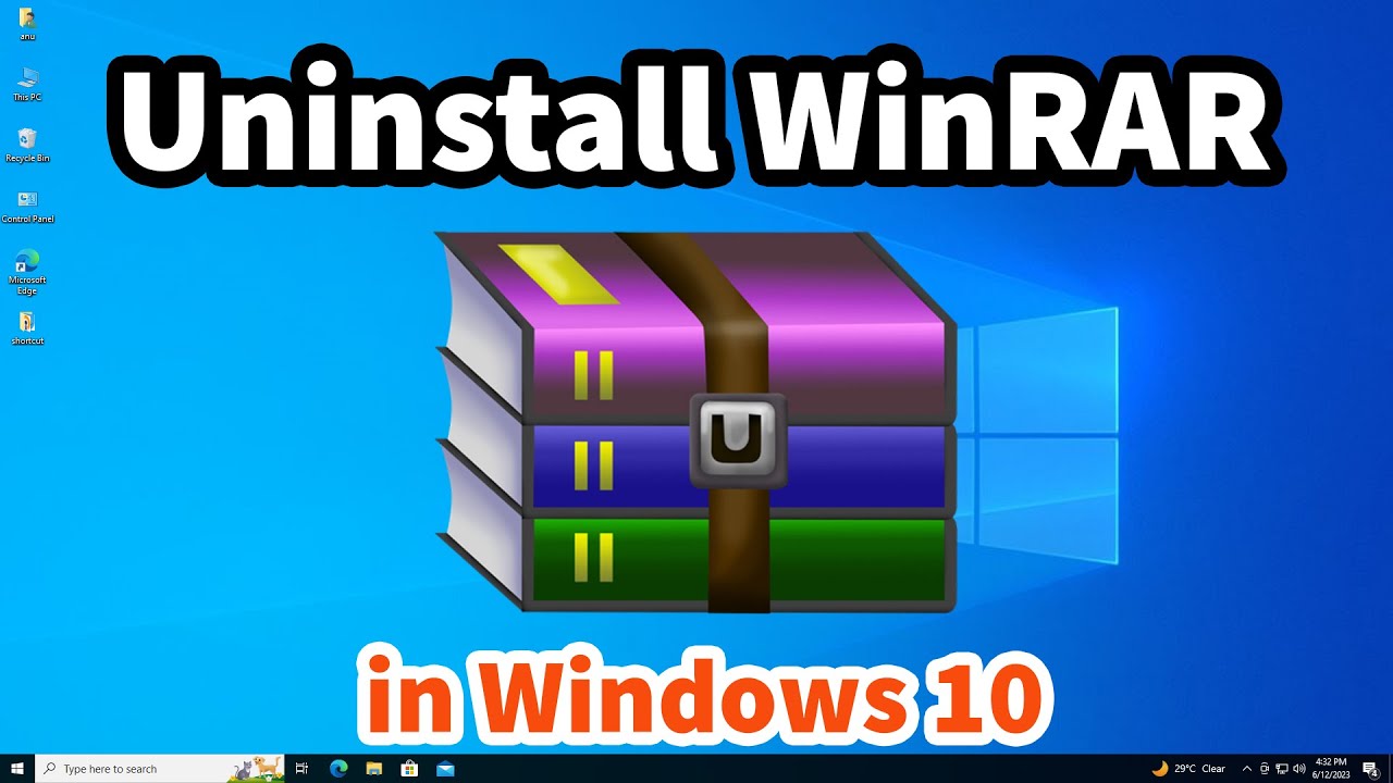 How to Uninstall WinRAR in Windows 10 PC or Laptop