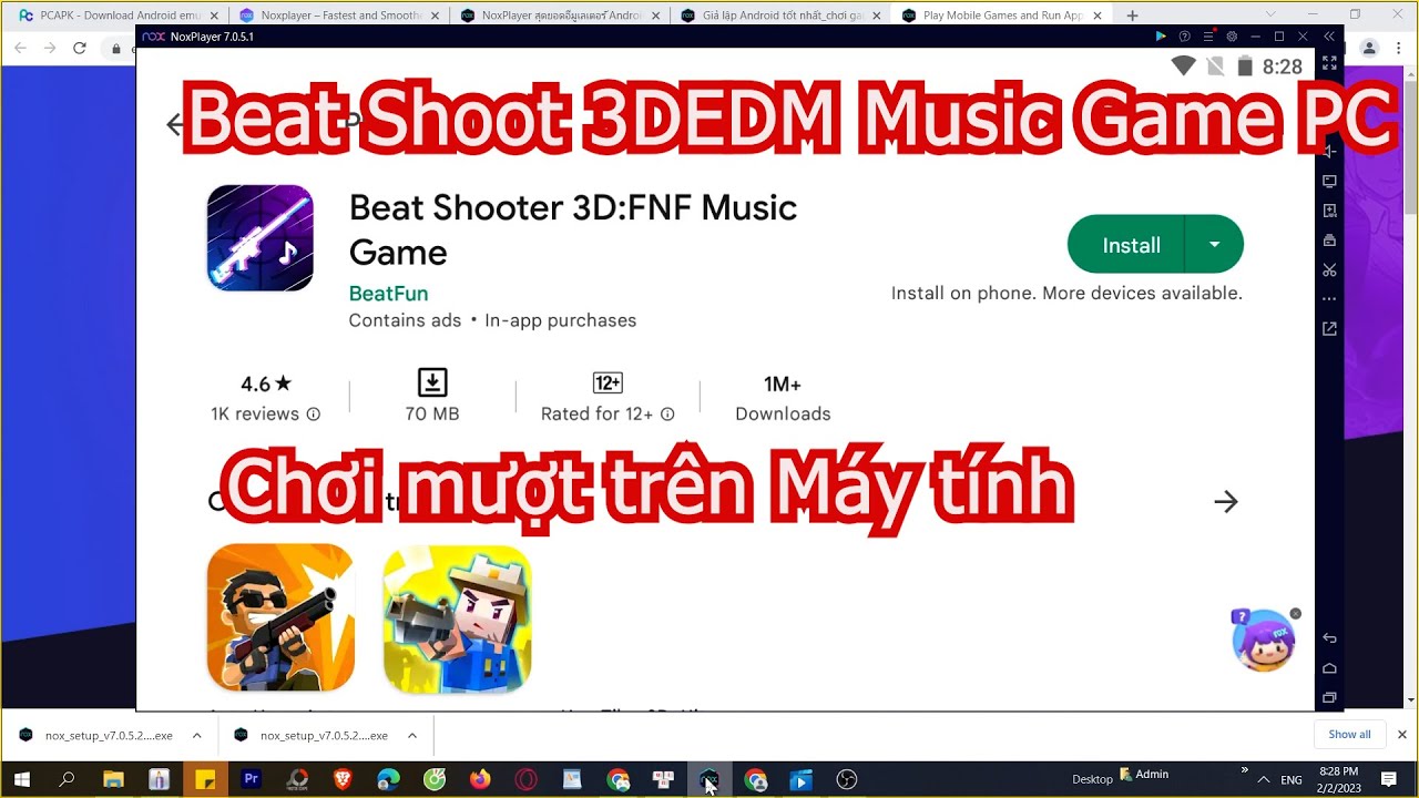 C&aacute;ch tải Beat Shoot 3DEDM Music Game tr&ecirc;n M&aacute;y t&iacute;nh, Laptop, chơi game tr&ecirc;n PC Windows mượt 2024 2024