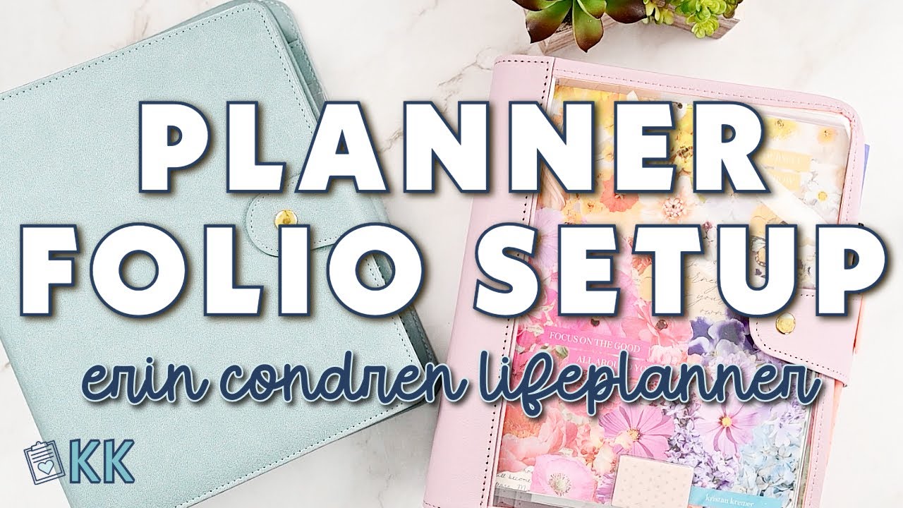 Erin Condren LifePlanner Clear Folio Setup and Flip Through and A5 Agenda Cover Bible Study Notebook