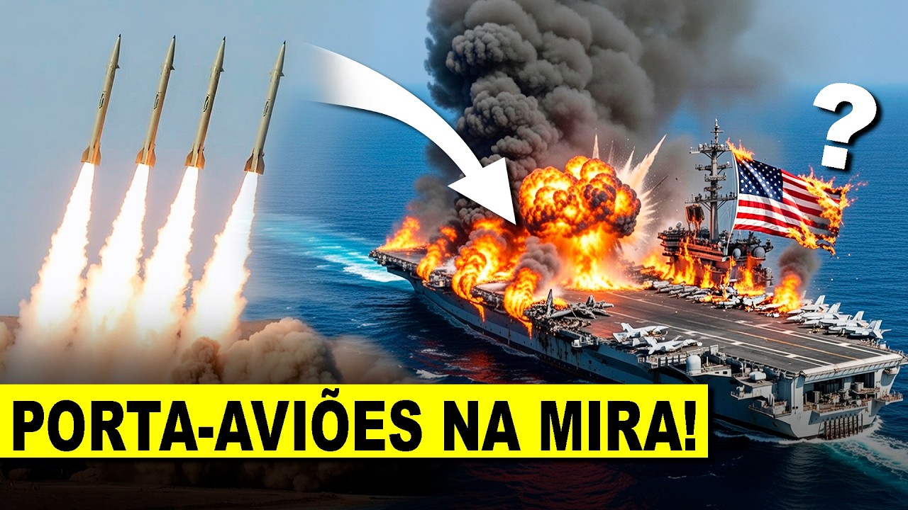 Irã lança ataques contra USS Abraham Lincoln - 4 mísseis balísticos