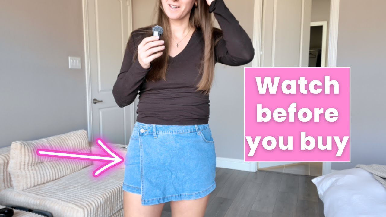 Live try On - Sidefeel Womens Denim Skorts