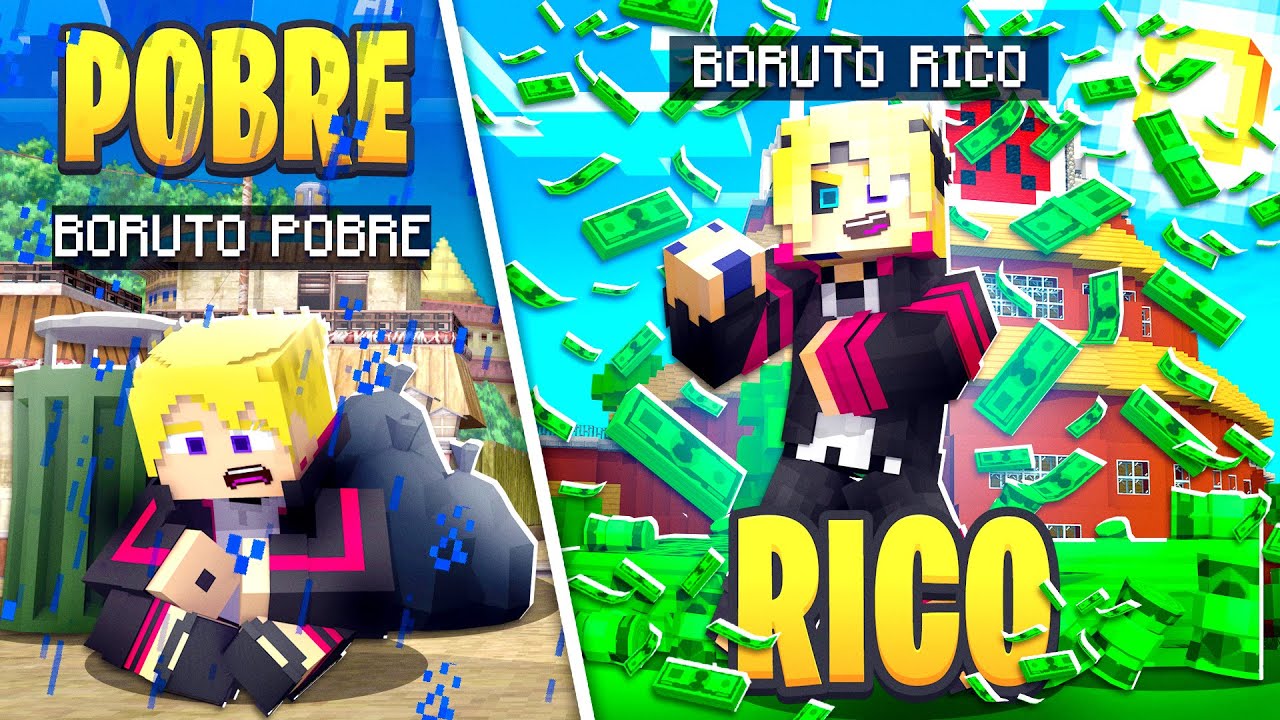 RICO VS POBRE DO BORUTO no Minecraft!