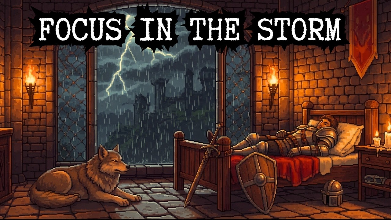 Medieval Study Music for Deep Focus | Warrior’s Rest in a Stormlit Castle (Calm & Steady)