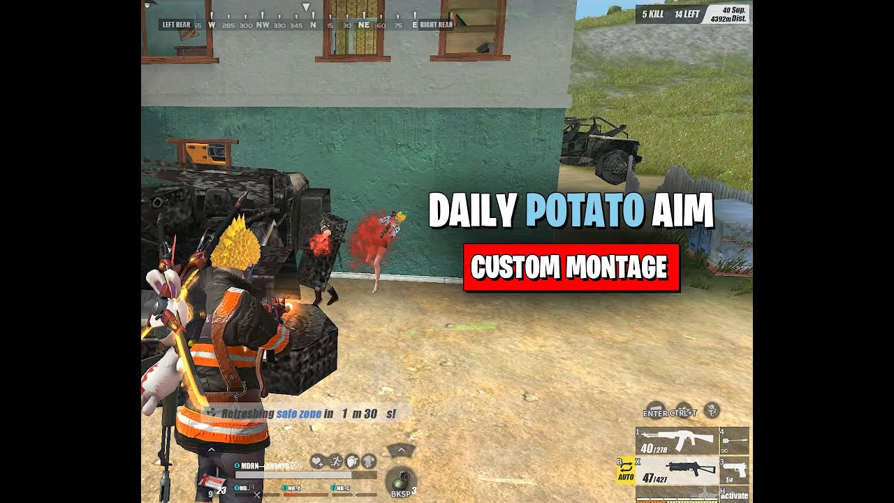 DAILY POTATO AIM | CUSTOM MONTAGE | Rules Of Survival (Montage#44)
