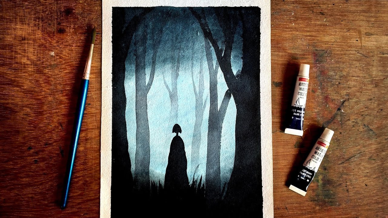 #Halloween Halloween Watercolor Painting: Step by Step Tutorial - Paint with David