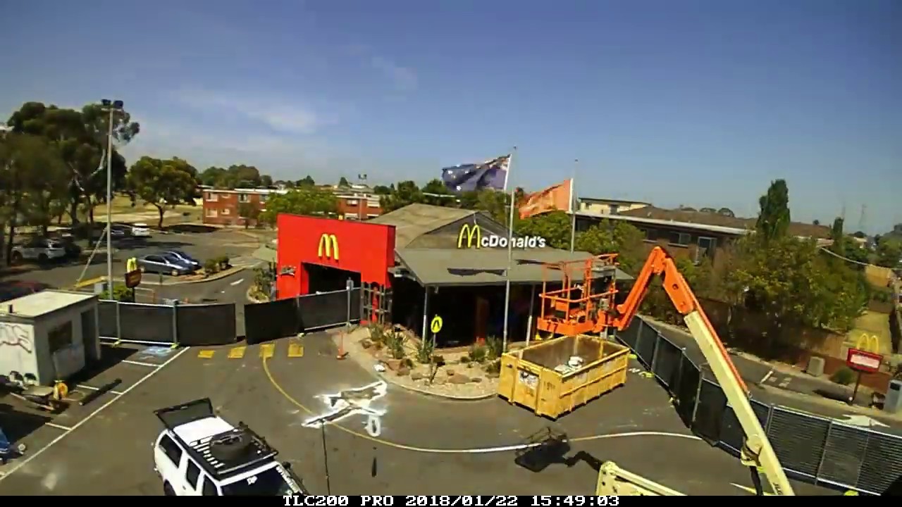 McDonald's Remodel Construction Timelapse in 2.40 seconds!
