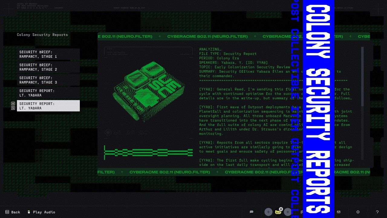 Marathon | Colony Security Reports | Audio Log