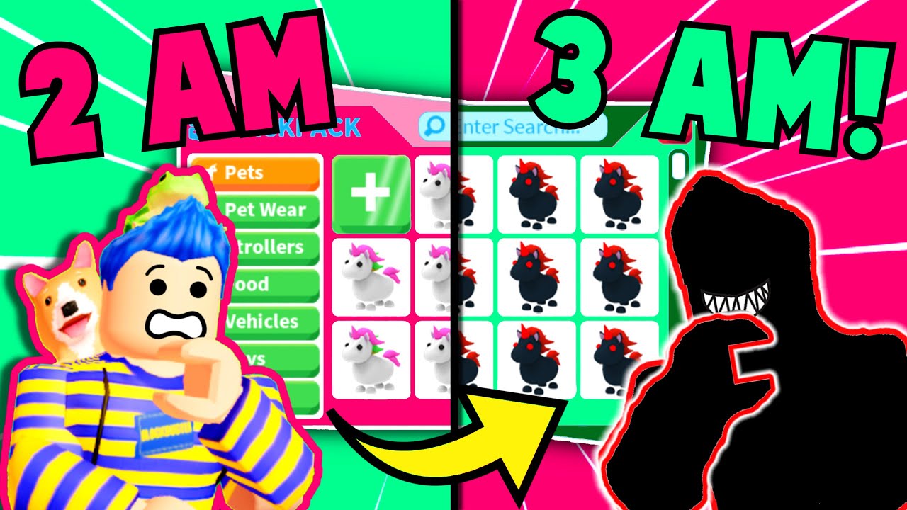 I Played ADOPT ME Until It Was *3 AM*...DO NOT TRY THIS!! SCARY Roblox Halloween Trading Challenge