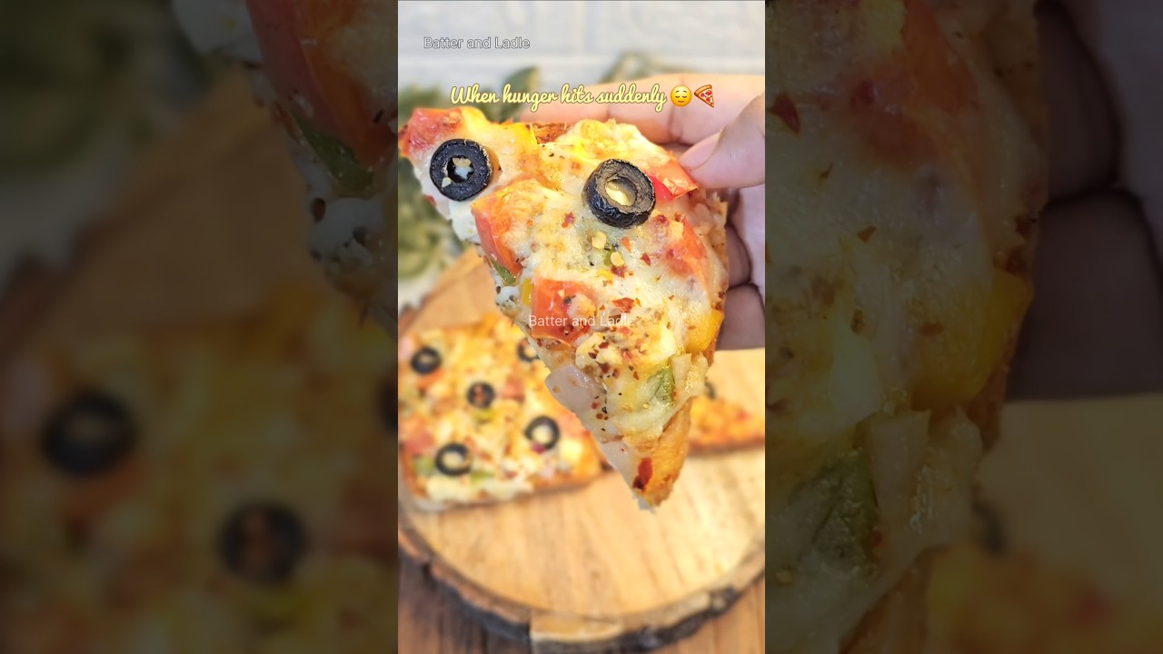No Oven Bread Pizza | Quick Evening Snack Recipe | Kids Favorite 🍕