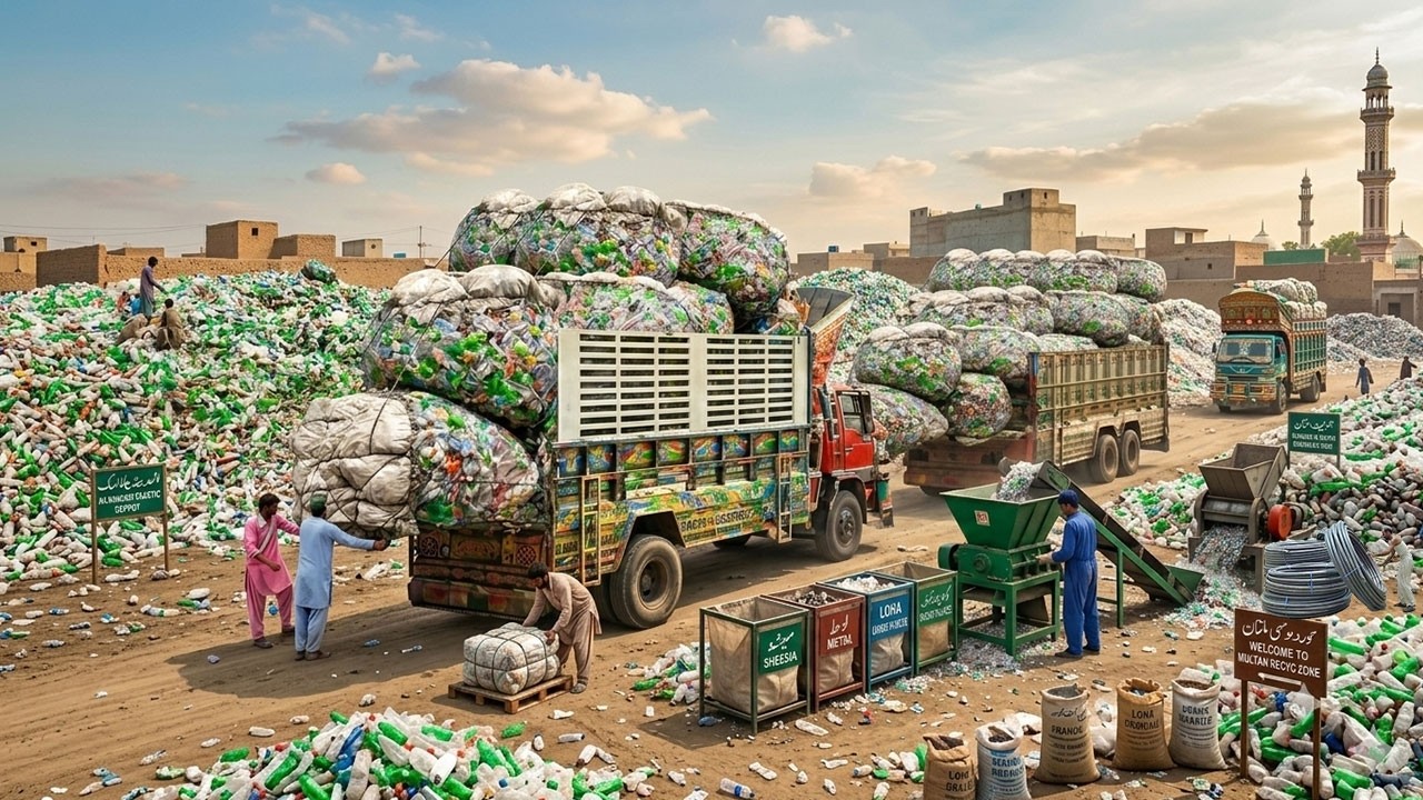 Top4 Mega project The Daly Collect and Recycle Millions of Plastic Bottles an ready Raw Material