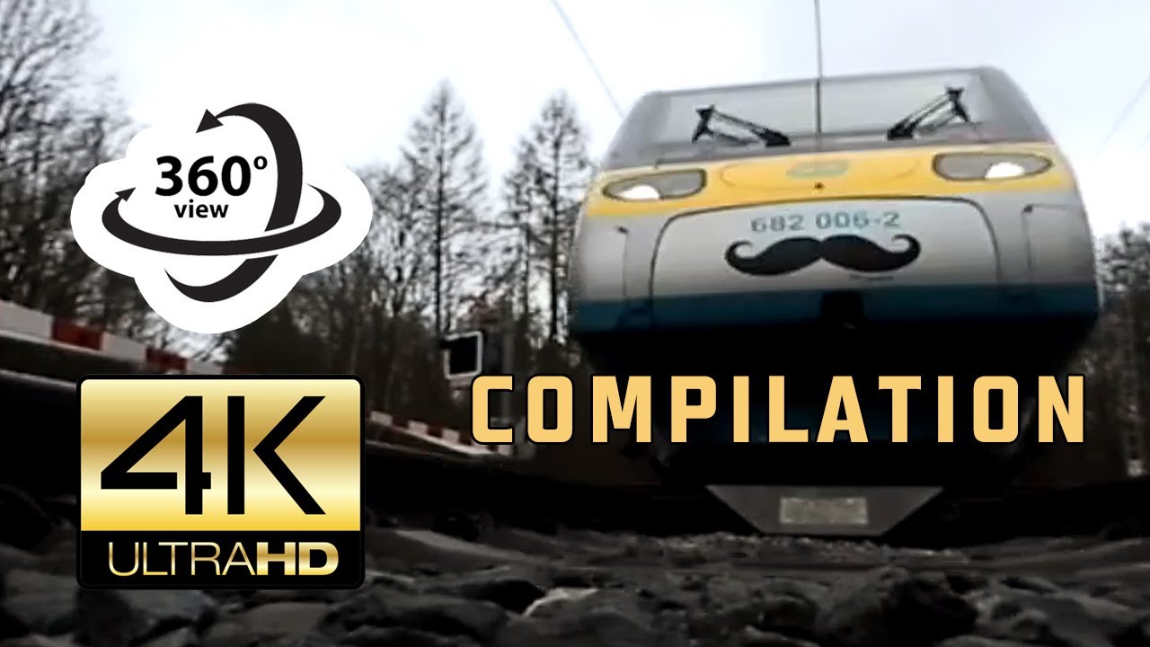 360° camera under train COMPILATION (4K)