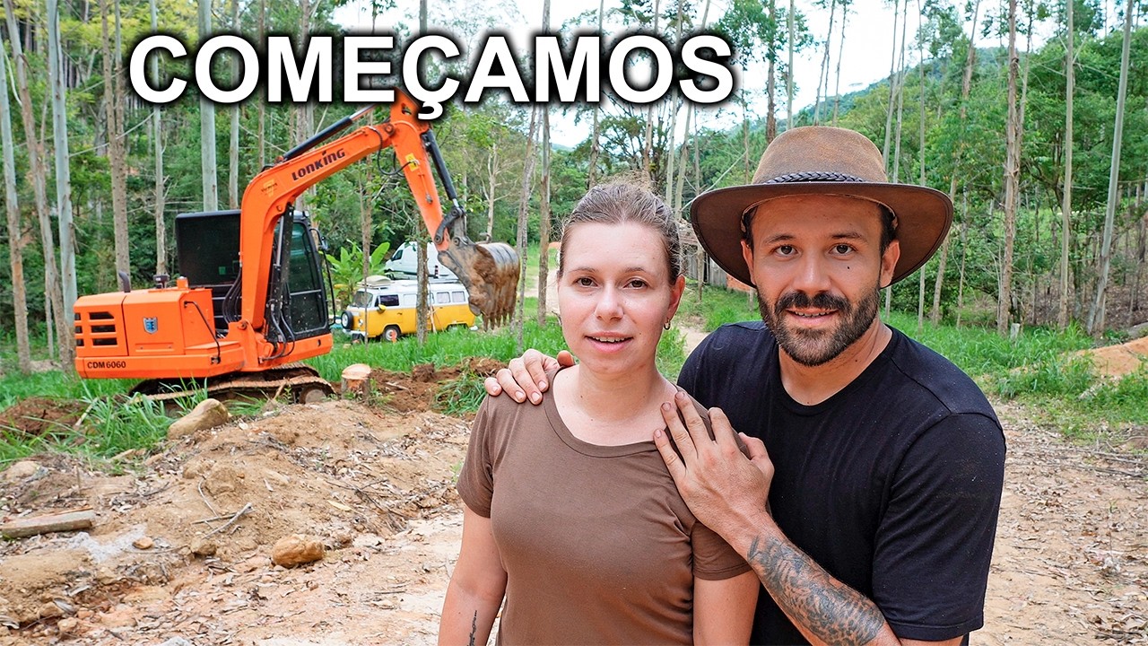 Primeiro dia de obras no nosso terreno em SC