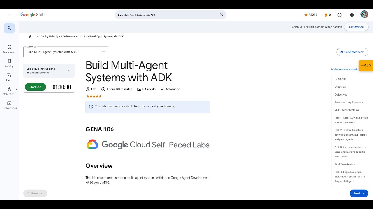 Qwiklabs | Build Multi-Agent Systems with ADK [GENAI106]