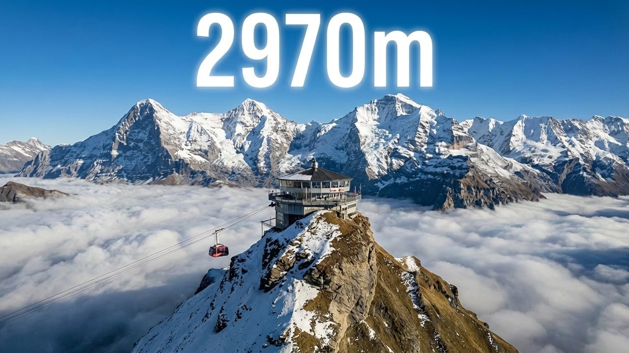 Schilthorn Switzerland 🇨🇭 | 2970m Summit with Eiger Mönch Jungfrau | James Bond Mountain [4K]