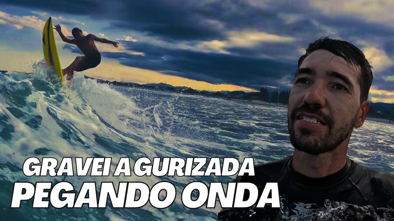 GRAVEI A MULECADA SURFANDO / praia do meio da pinheira 