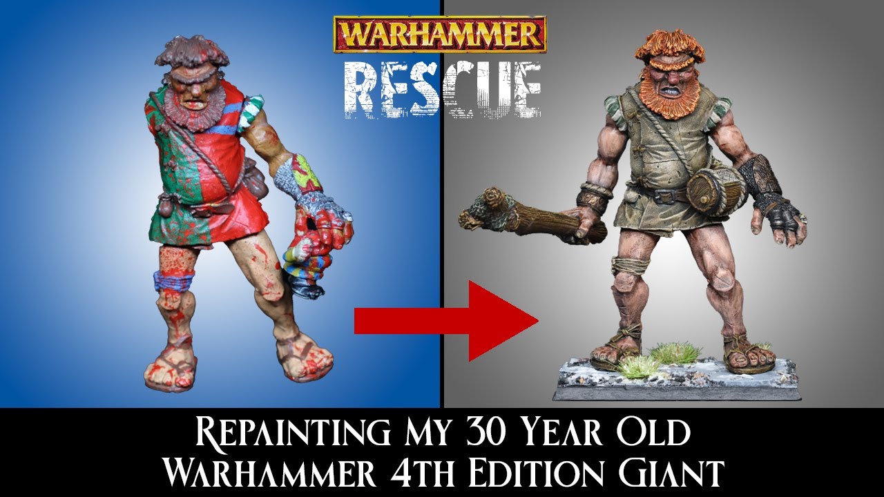 Warhammer Fantasy Old World Miniature Rescue - Repainting my 90's 4th Edition Marauder Giant