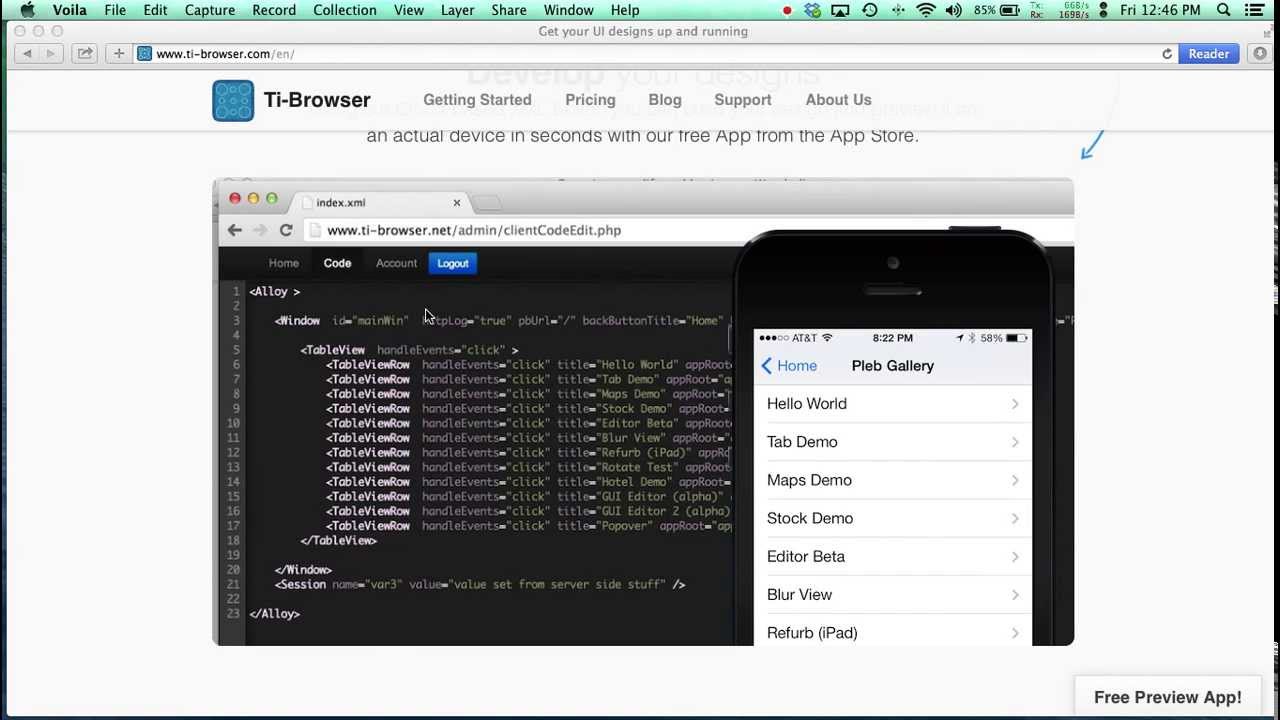Ti Browser 1 - Overview