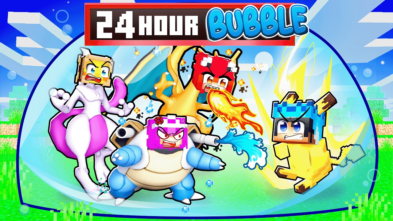 TRAPPED In A POKEMON ONLY BUBBLE in Minecraft!