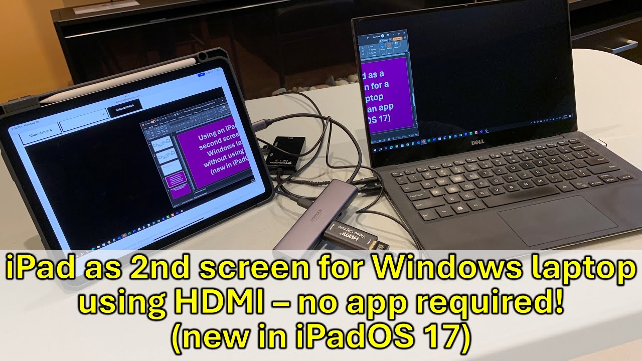 iPad как второй экран для ноутбука на Windows через HDMI — приложение не требуется! (новое в iPad...