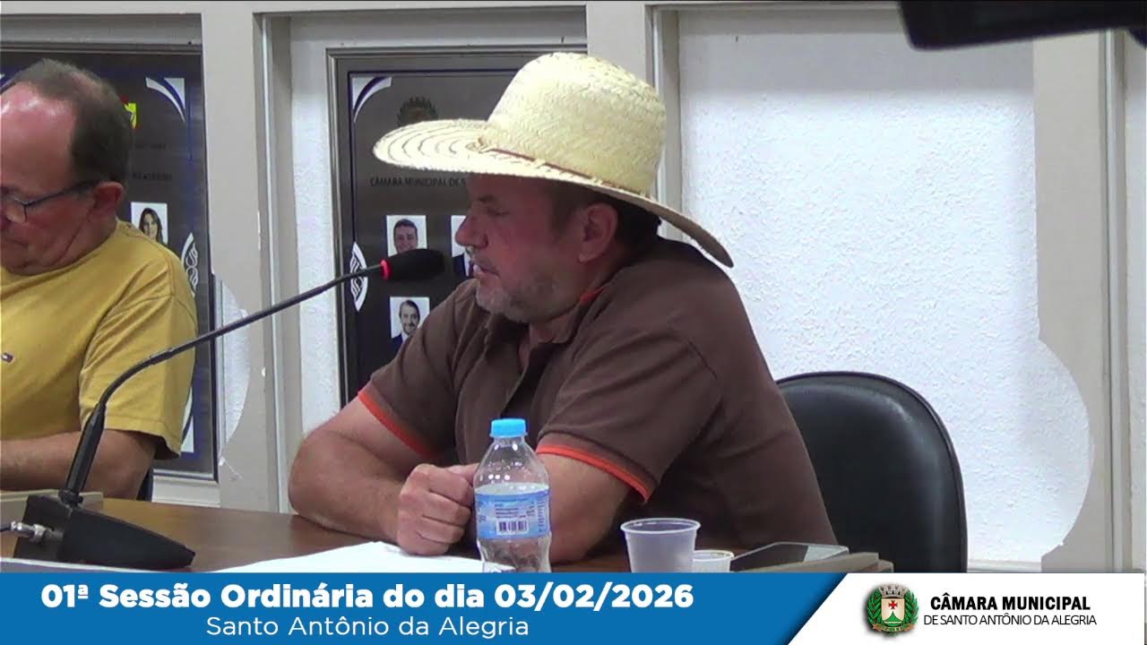 01ª SESSÃO ORDINÁRIA DA CÂMARA MUNICIPAL DE SANTO ANTÔNIO DA ALEGRIA !