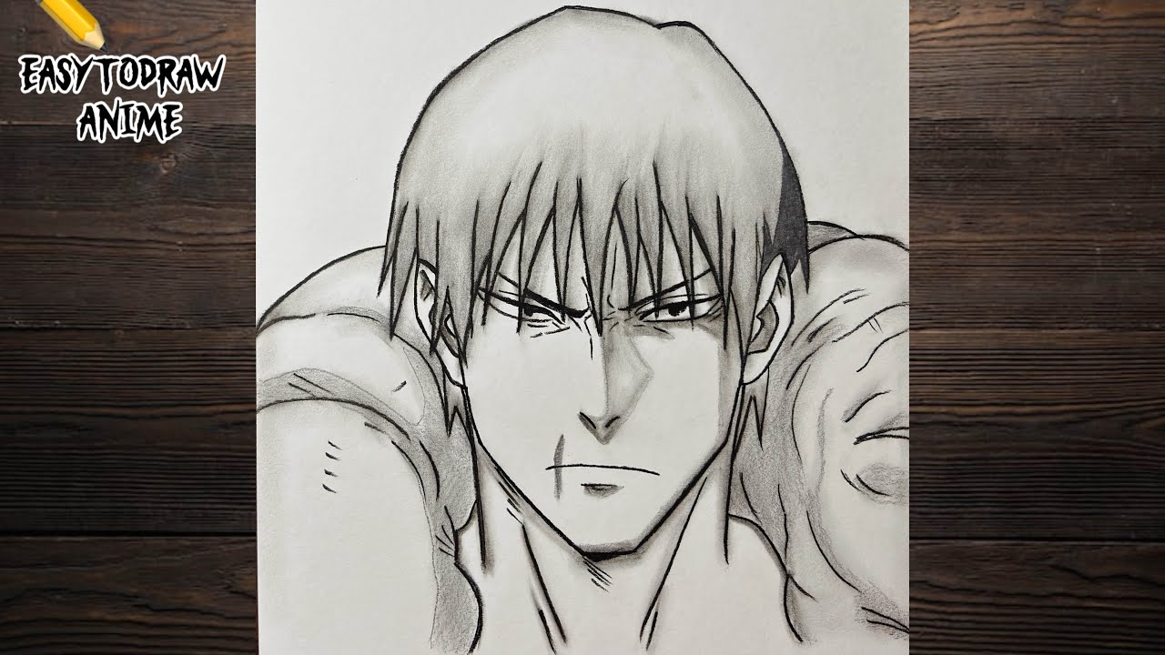 How to draw Toji Fushiguro from Jujutsu Kaisen || Step by step || Easy anime drawing 