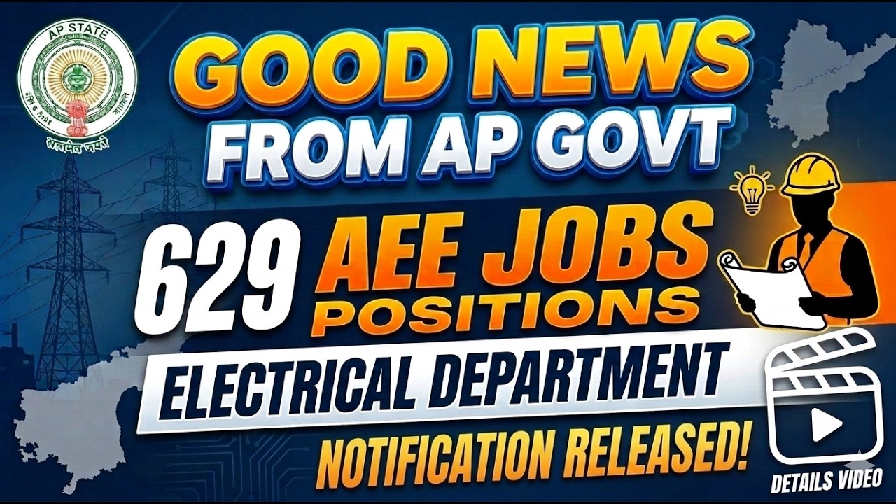 AP Power Sector Recruitment 2026: 629 Assistant Executive Engineer (AEE) Vacancies Notification