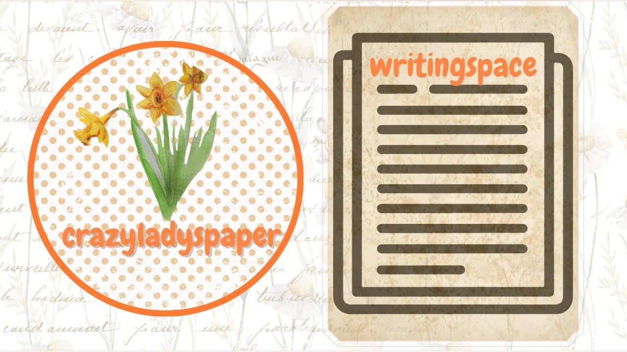 Writing space, with pockets, cards and tags!