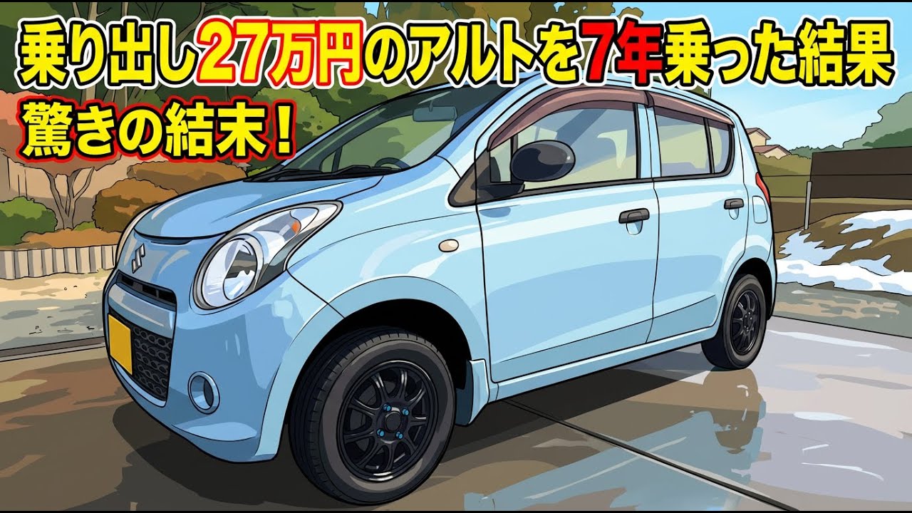 乗り出し27万円のアルトを7年乗った結果(^_-)-☆