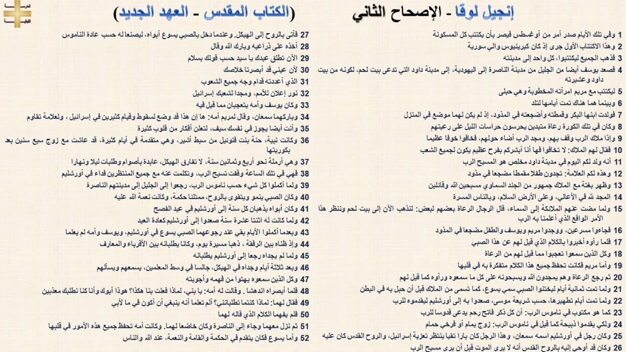 إنجيل لوقا 2 - الإصحاح الثاني - د/مجدى نجيب - القس ابرام