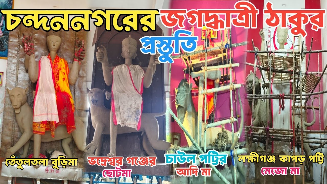 Jagadhatri Puja 2025 | চন্দননগরের জগদ্ধাত্রী পুজো ঠাকুর প্রস্তুতি | Jagadhatri Thakur Preparation 