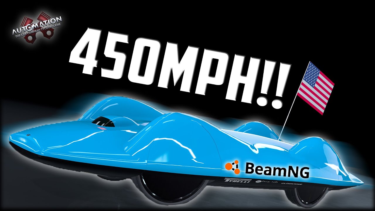 I Built A Land Speed Record Car!! Automation - BeamNG