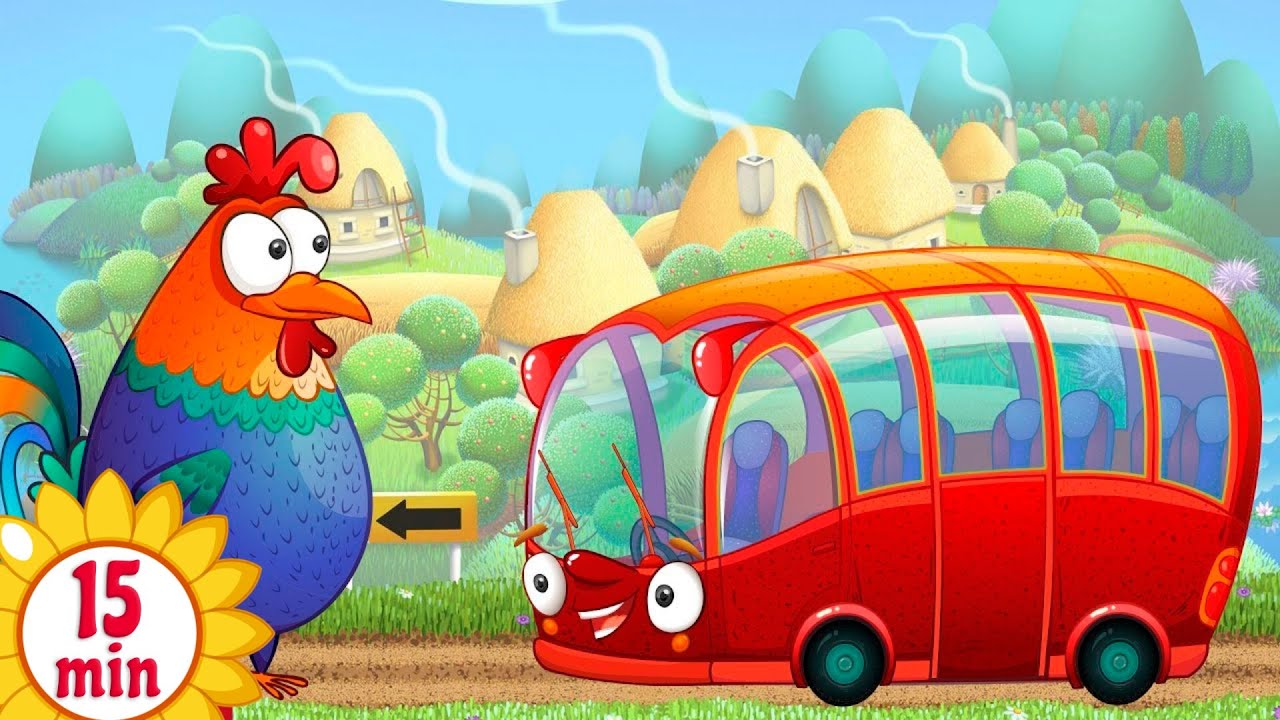 TOP 5 Canciones para Bailar con Zorro y Pollo ♫ Las Ruedas del Autobús y Más Canciones Infantiles